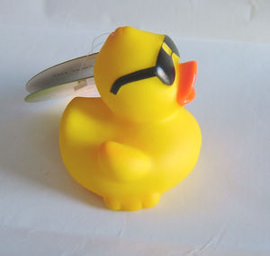 洗澡系列玩具-浮水眼镜鸭